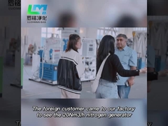 Khách hàng nước ngoài đến nhà máy để xem máy phát nitơ 20Nm3/h